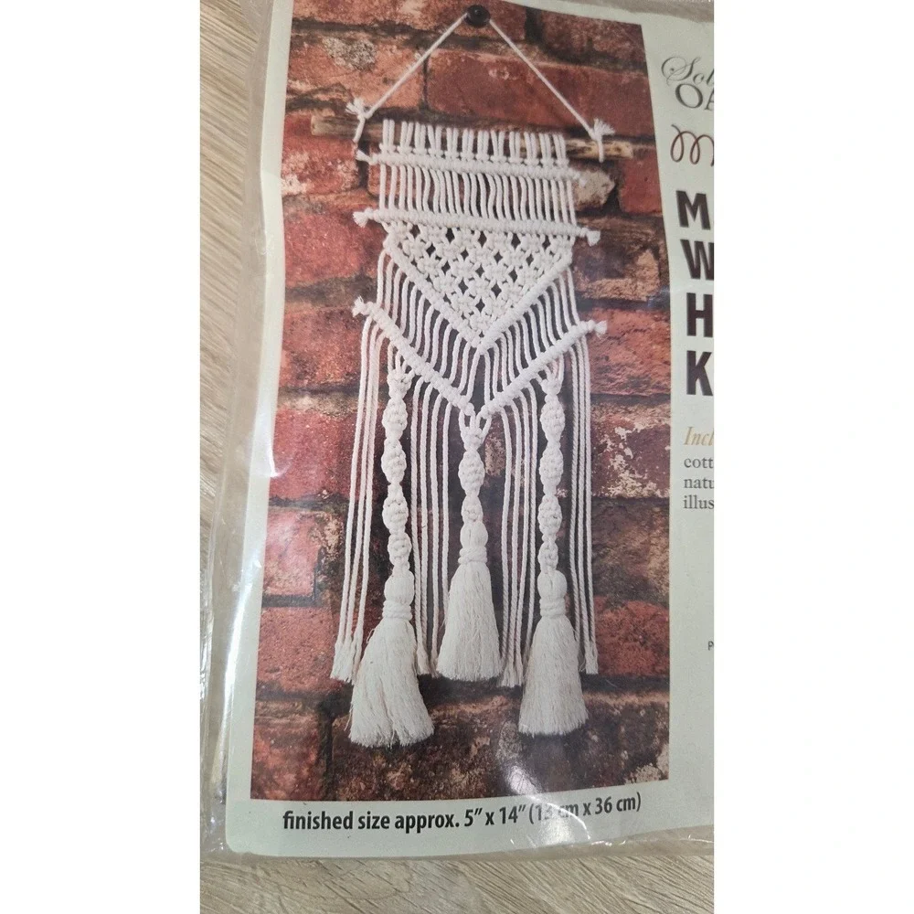 Solid Oak Macrame Wall Haning kit
